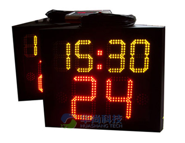 三面篮球24秒计时器带14秒比赛时间可调HS-XT324